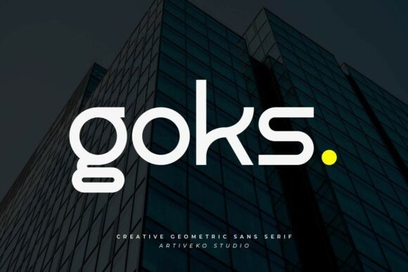 Preview specimen of Goks sans serif font