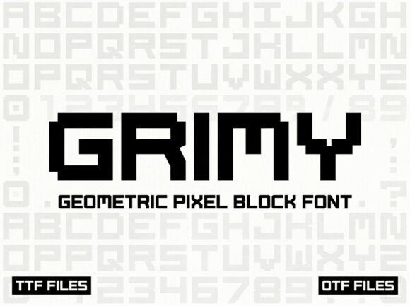 Grimy Font PNG with transparent background - Preview 1