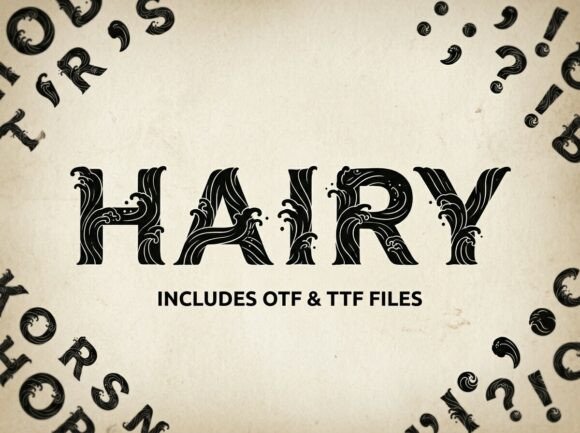 Hairy Font - Preview 3
