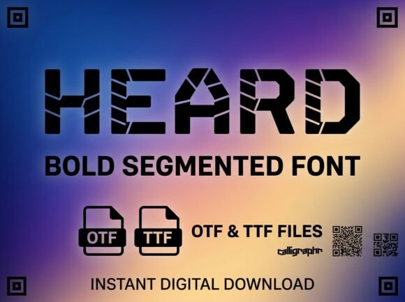 Heard Font PNG with transparent background - Preview 1