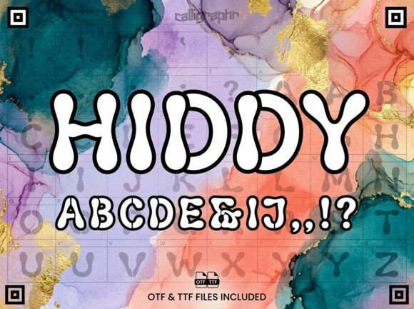 Hiddy Font PNG with transparent background - Preview 2