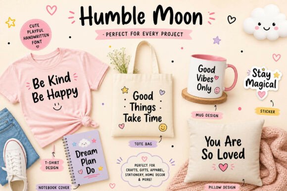 Humble Moon Font PNG with transparent background - Preview 2