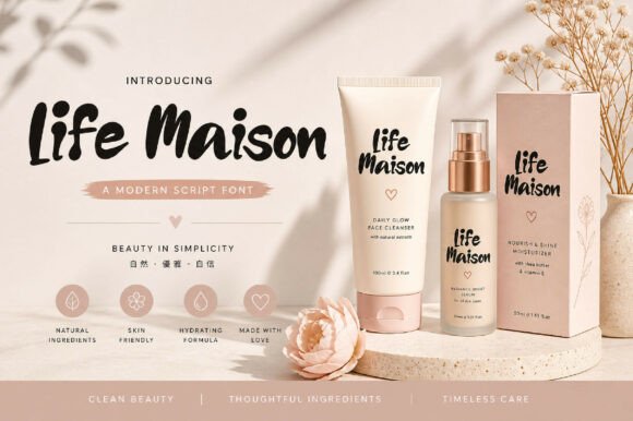Life Maison Font PNG with transparent background - Preview 1