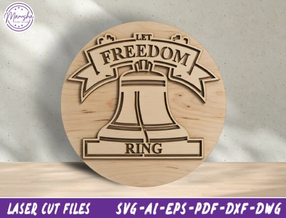 Patriotic Wood Sign Laser Cut File Svg Cięcie Laserowe Przez Marusha