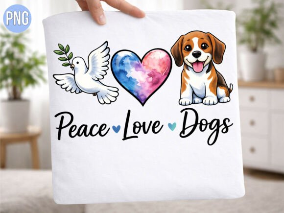 peace love dogs beagle dove PNG t-shirt and sublimation tumbler design