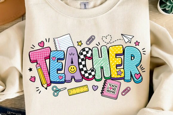 Preppy Teacher Back to School Design PNG