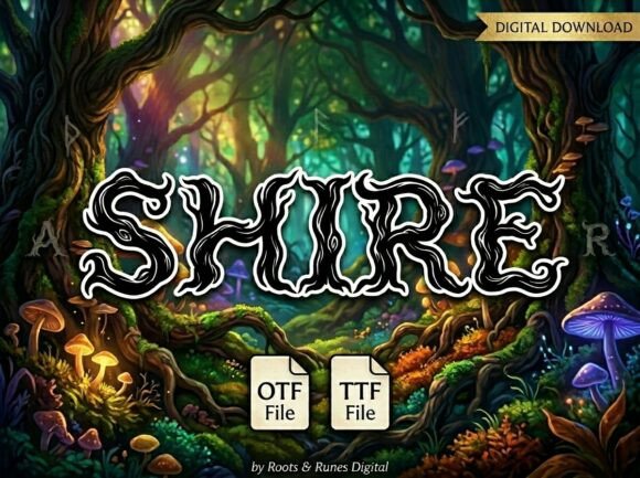 Shire Font PNG with transparent background - Preview 1
