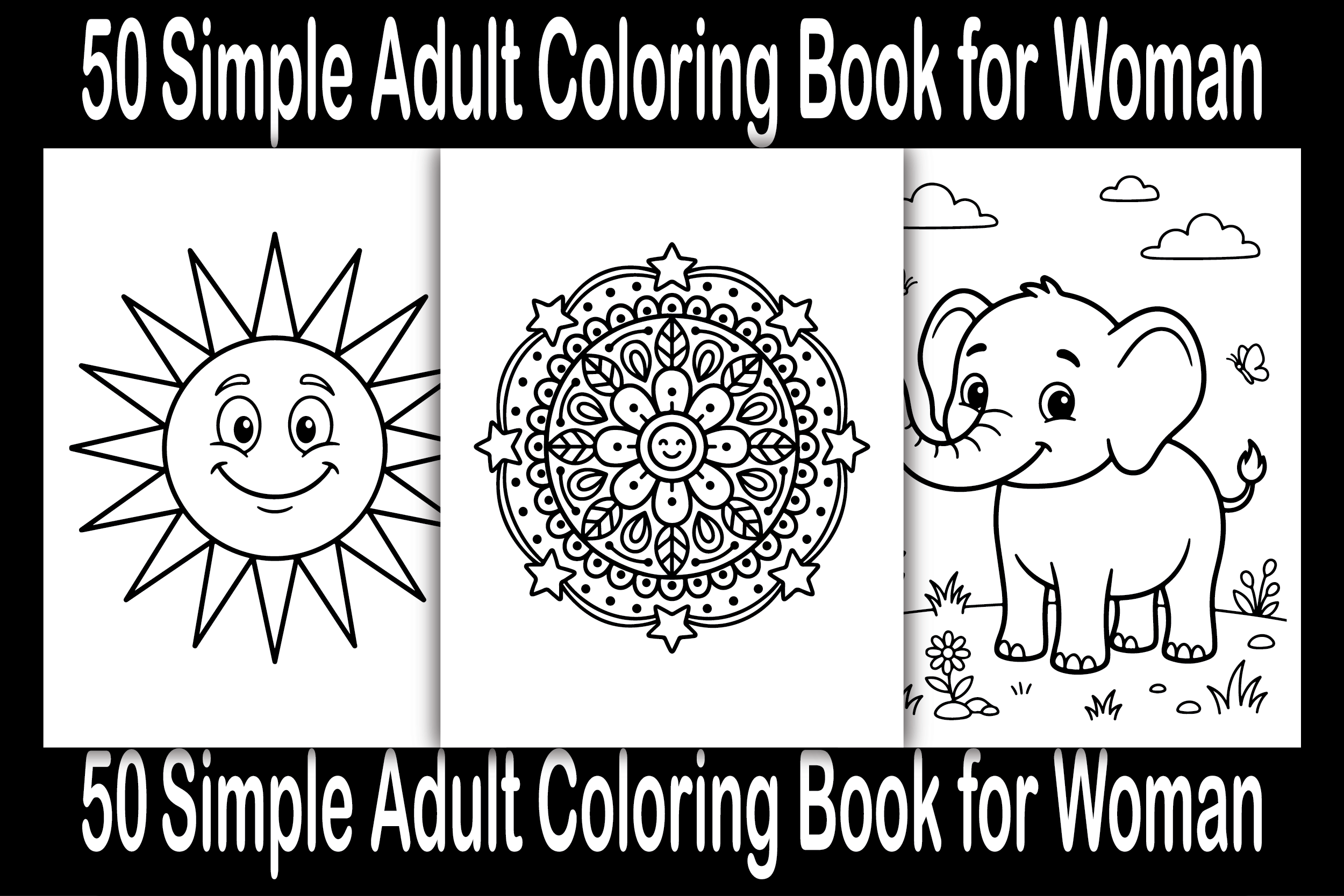 Simple Adult Coloring Book for Woman