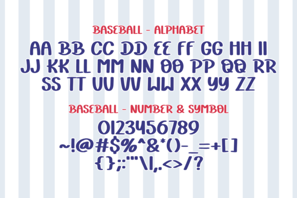 Baseball Sunday Font - Preview 1