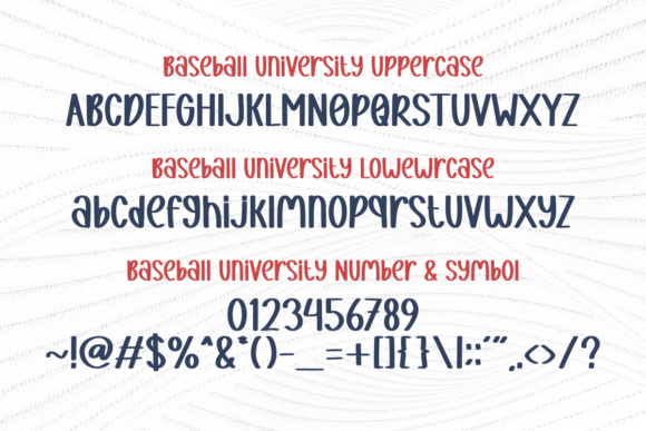 Baseball University Font - Preview 1