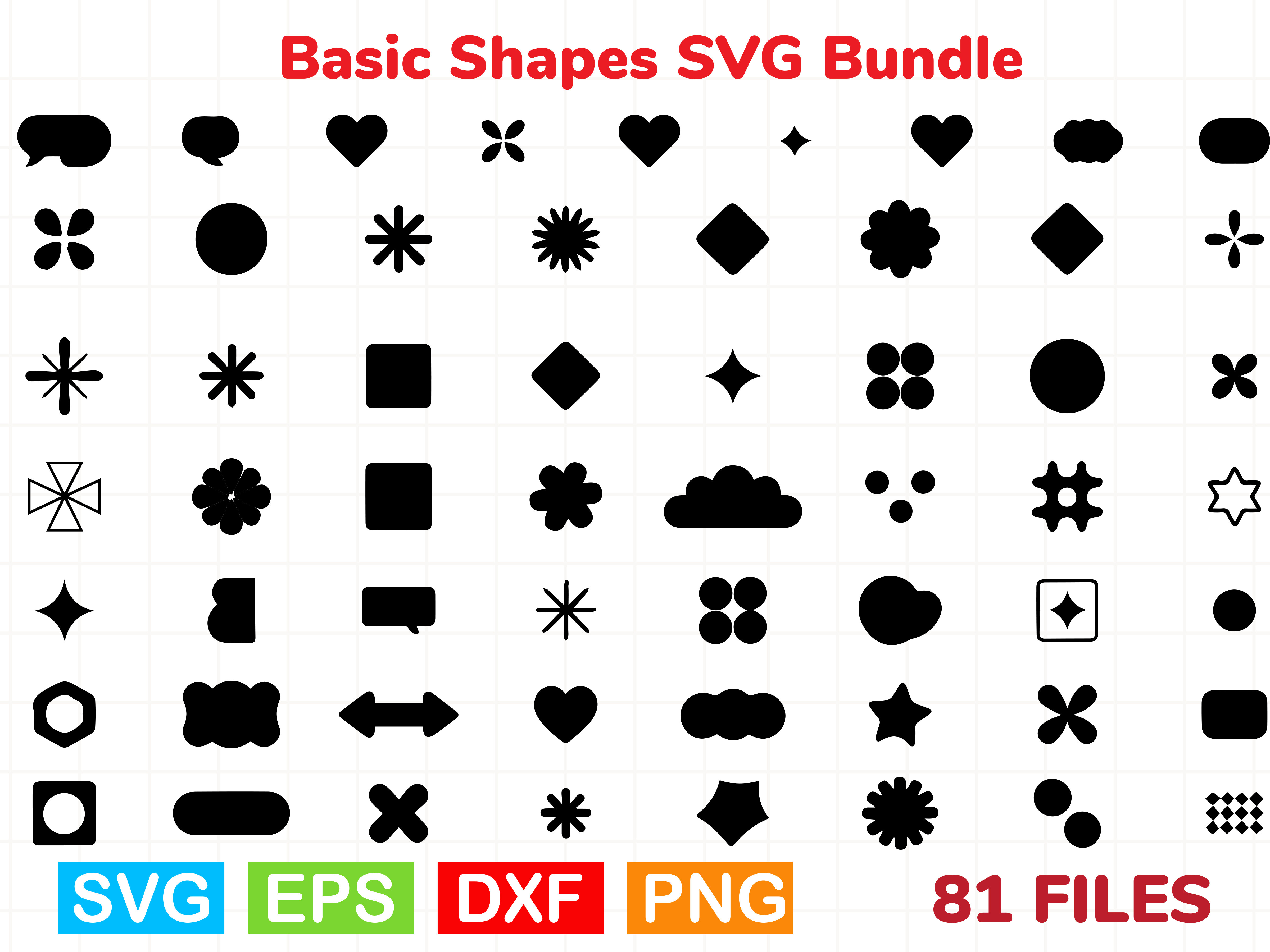 Basic Shapes SVG Bundle Graphic by Creativity Designer · Creative Fabrica