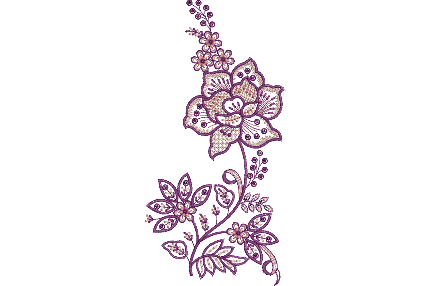 Beautiful Flower Embroidery Design