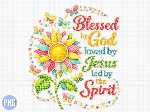 Blessed Sunflower Christian Bible PNG