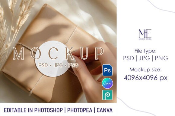 Boho Circle Sticker Mockup Favor Sticke