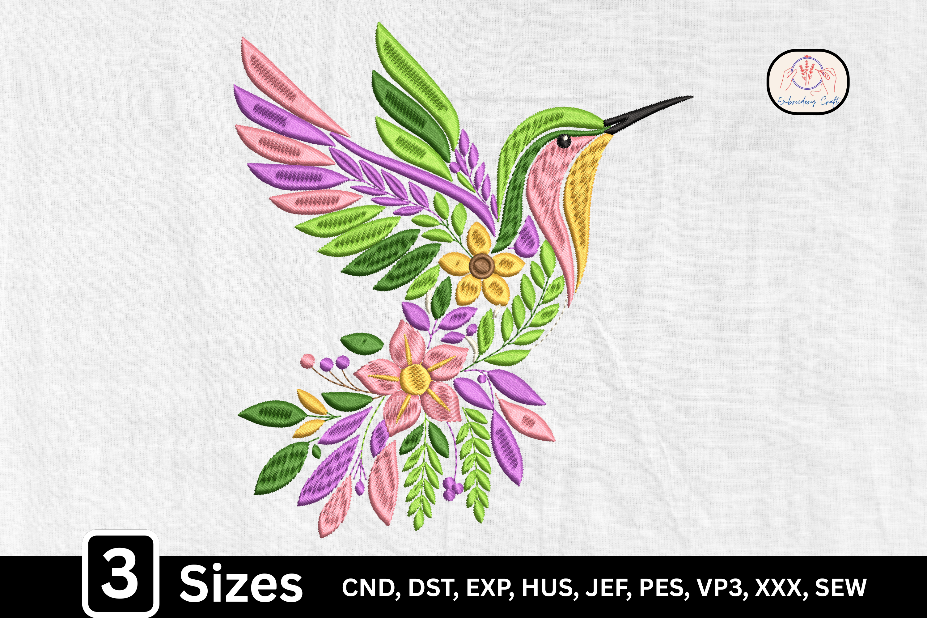 Boho Flower Hummingbird