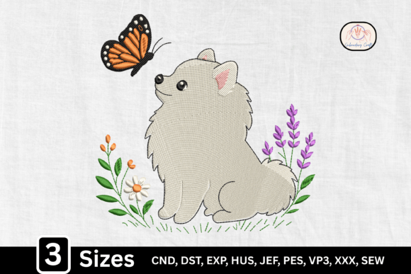 Butterfly Floral Puppy Dog