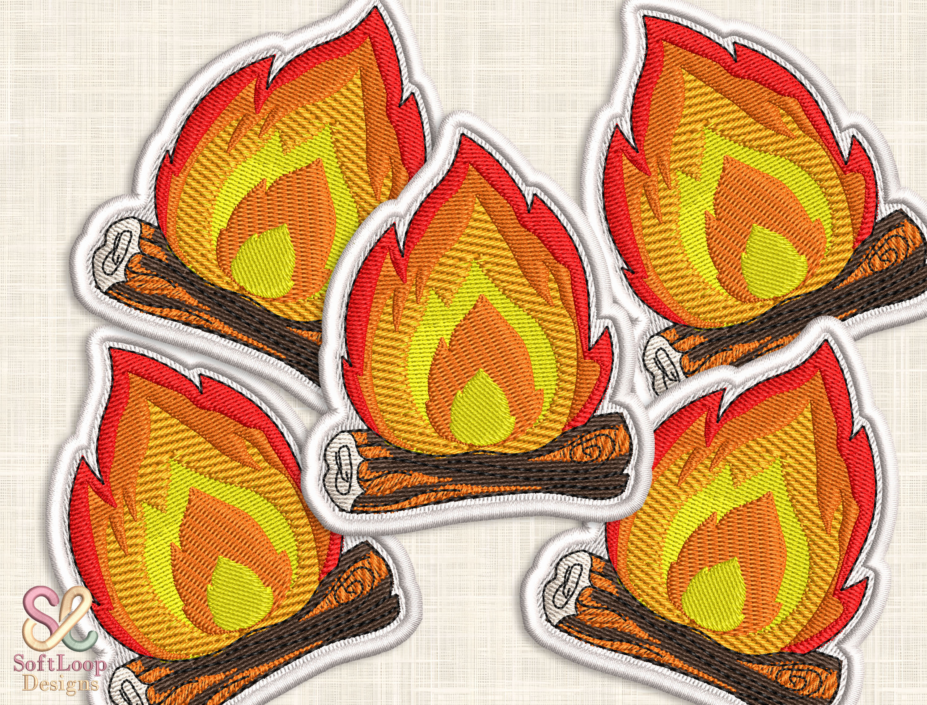 CAMPFIRE Patch Embroidery Design