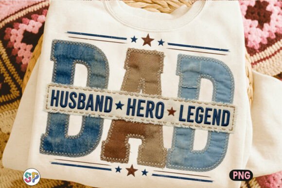 DAD Husband Hero Legend, Fathers Day PNG Grafik T-shirt Designs Von SUBLIMATION PRINT