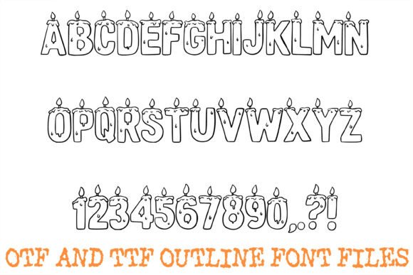 Dripping Candles Lettering Font - Preview 1