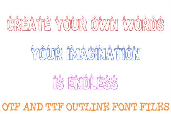 Dripping Candles Lettering Font - Preview 2