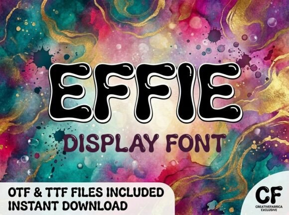 Effie Font PNG with transparent background - Preview 1