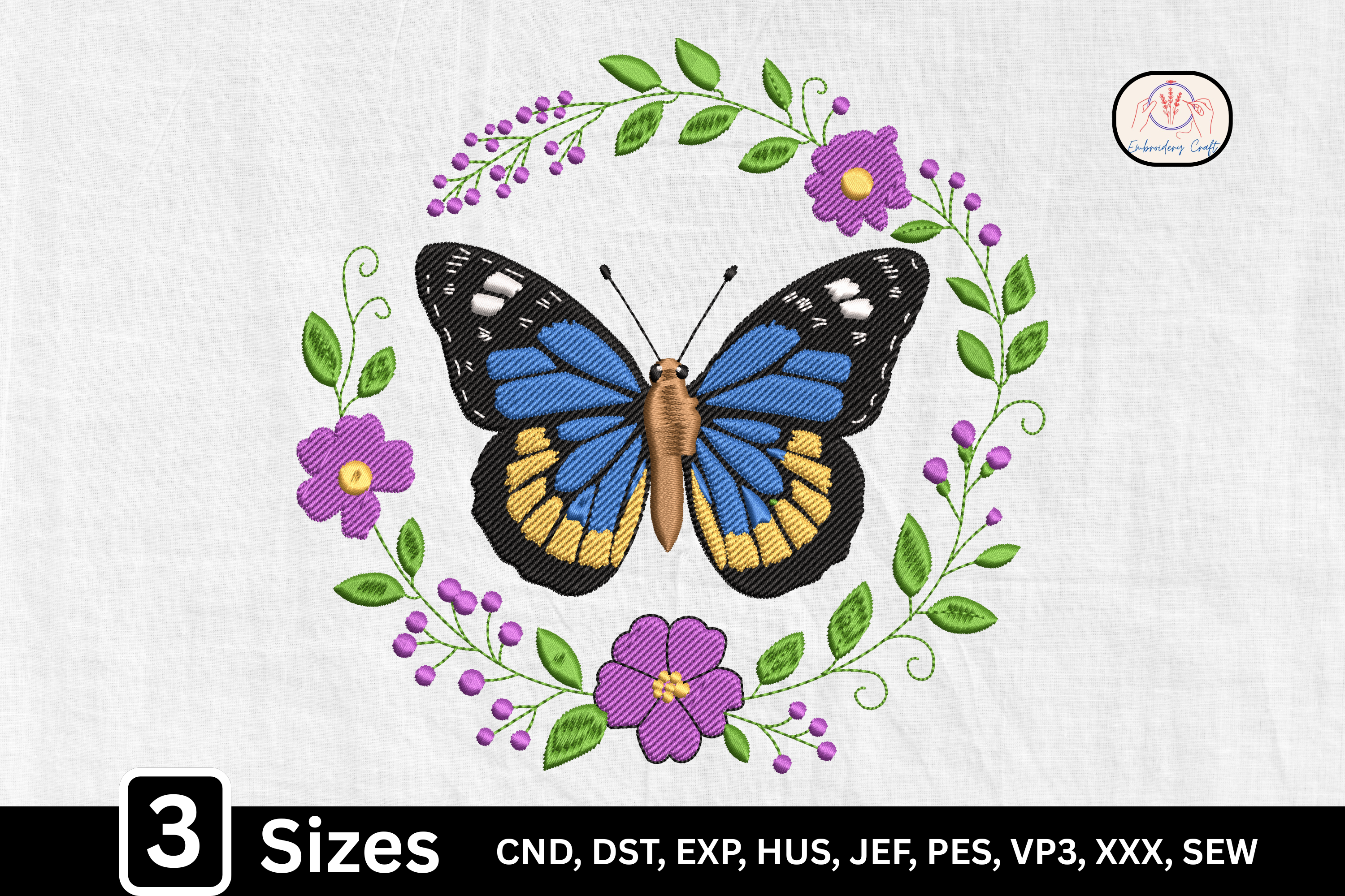 Floral Wreath Butterfly