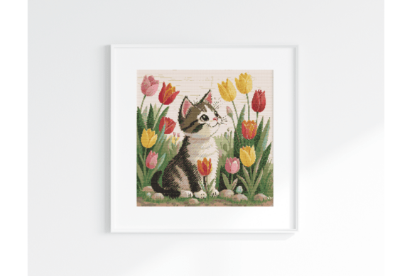 Funny Cat Cross Stitch Pattern