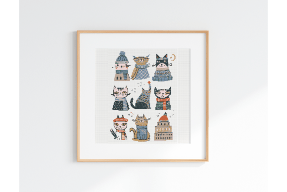 Funny Kitten Bundle Cross Stitch Pattern