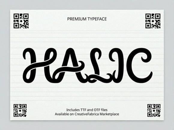 Halic Font PNG with transparent background - Preview 3