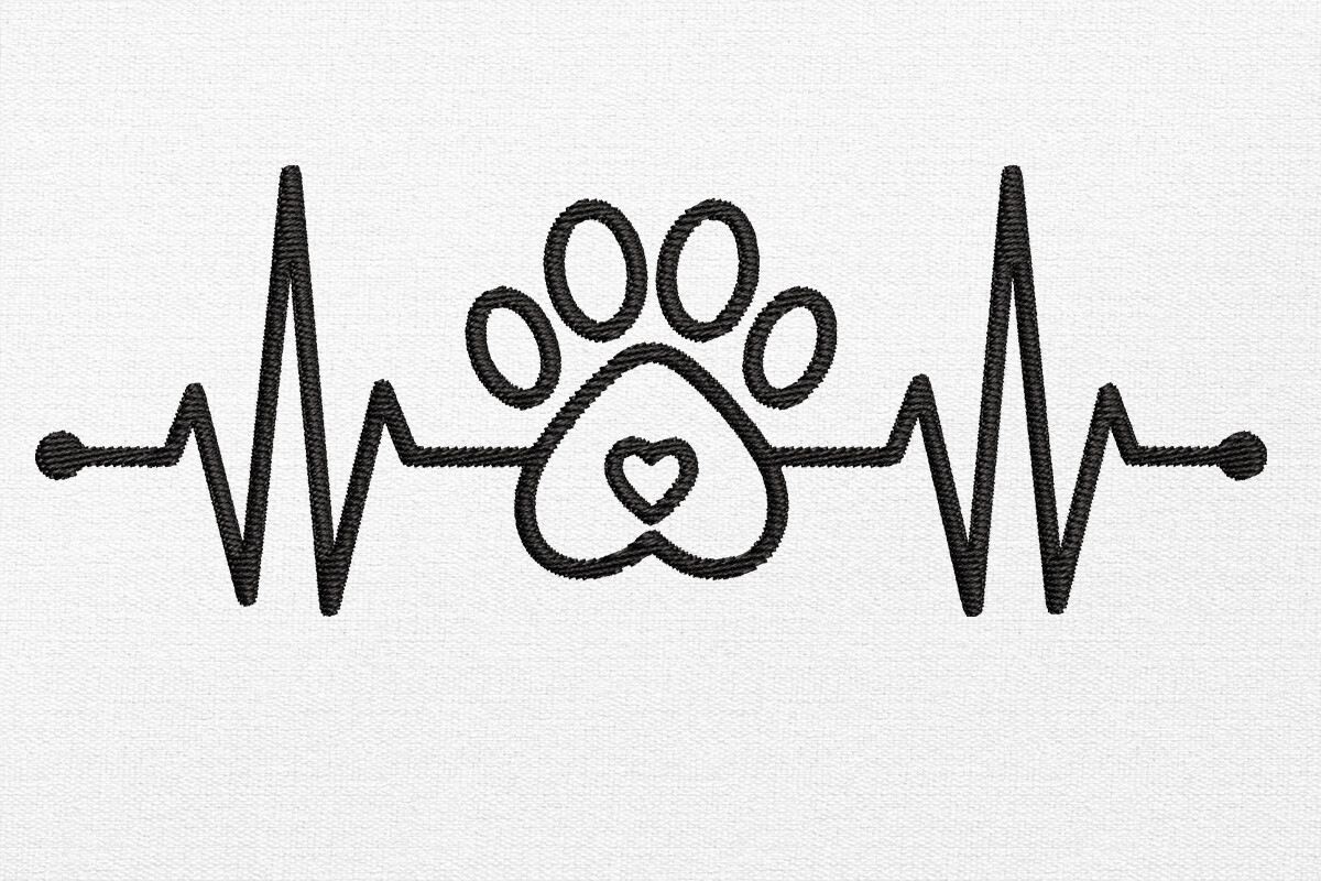 Paw Print Lifeline Heartbeat