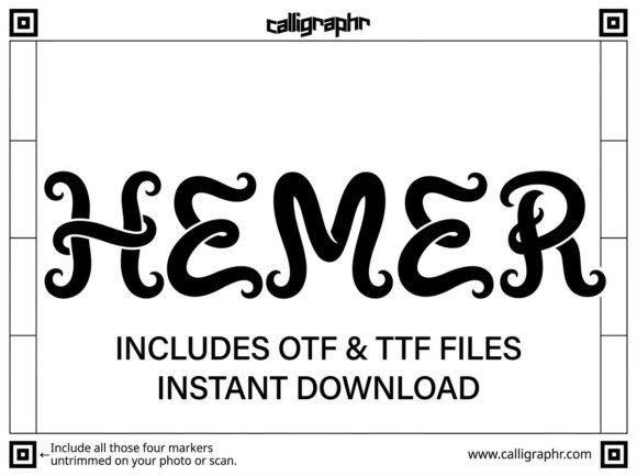 Hemer Font PNG with transparent background - Preview 2