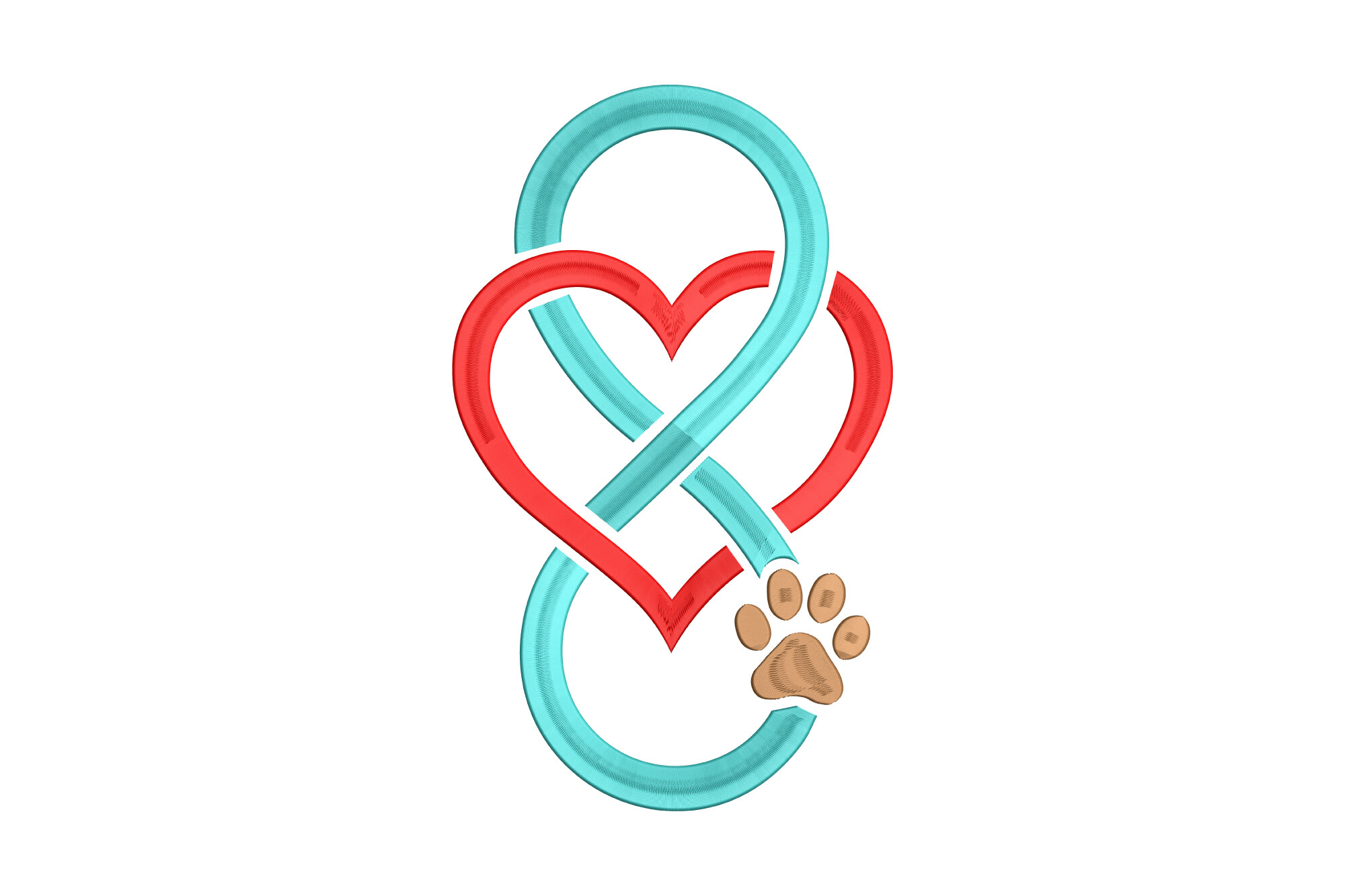 Infinity Heart Paw Print