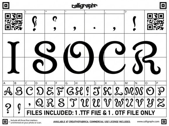 Isocr Font PNG with transparent background - Preview 3