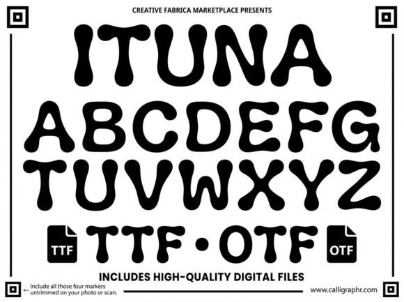 Ituna Font PNG with transparent background - Preview 3