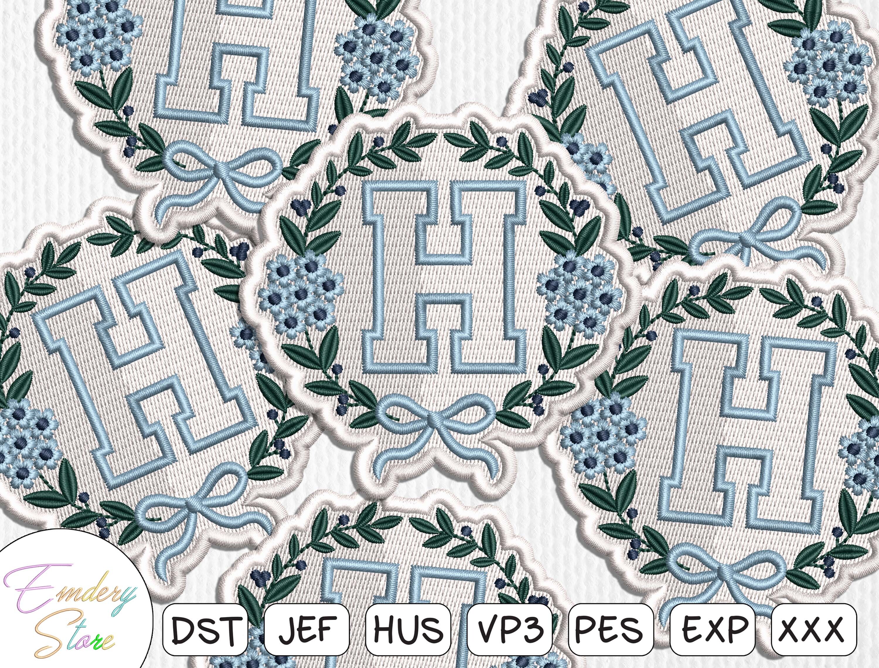 Letter "H" Embroidery Patch Set