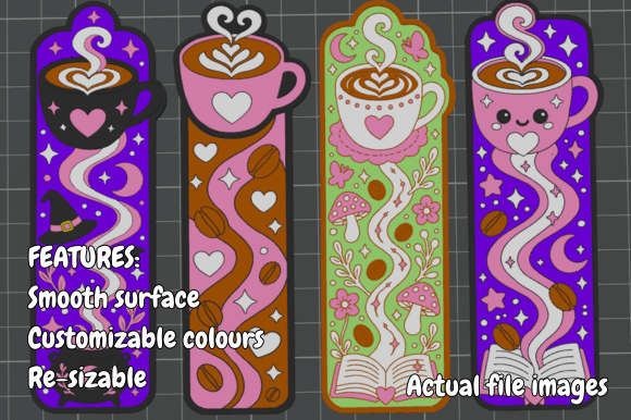 Magical Bookmark STL & 3MF Bundle – 4 Cute 3D Printable Designs - Image 3
