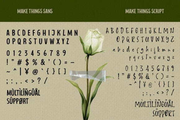 Make Things Font PNG with transparent background - Preview 1