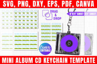 Mini Album CD Keychain Template Graphic by freshzone228 · Creative Fabrica