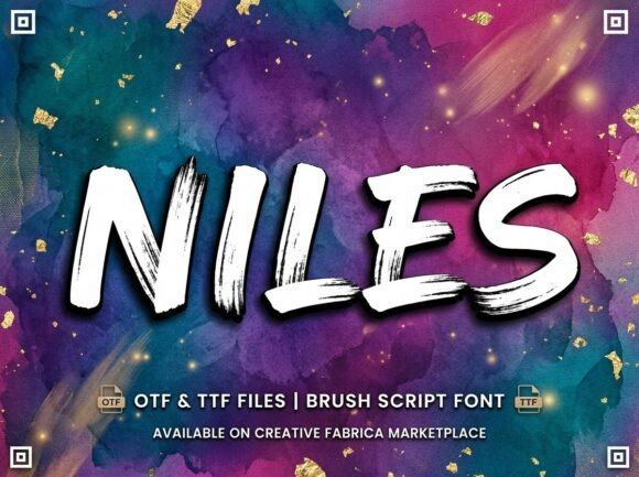 Niles Font PNG with transparent background - Preview 3