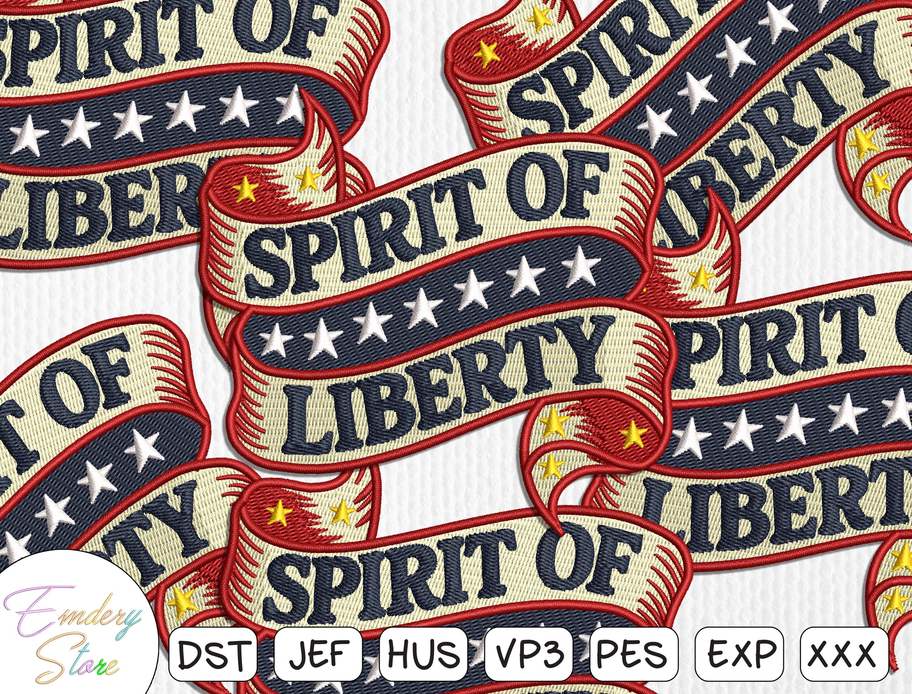 Patriotic Banner Embroidery Patch