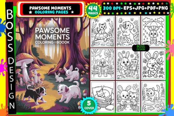 Pawsome Moments Coloring Pages for Kids