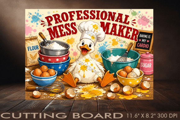 Professional Mess Maker Cutting Board Grafica Creazioni Di TCSP Designs