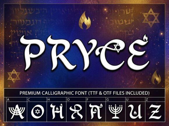 Pryce Font PNG with transparent background - Preview 3