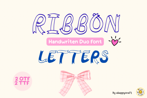 Ribbon Freehand Font font preview - 1