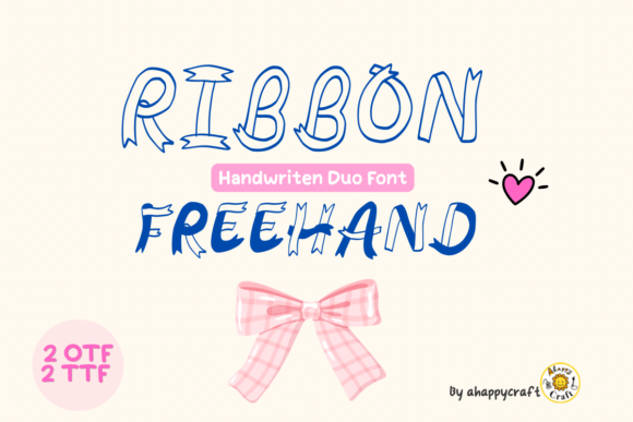 Ribbon Freehand Font font preview - 2