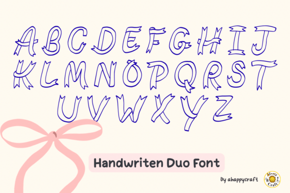 Ribbon Freehand Font font preview - 3