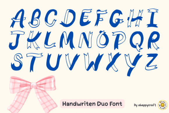 Ribbon Freehand Font font preview - 5