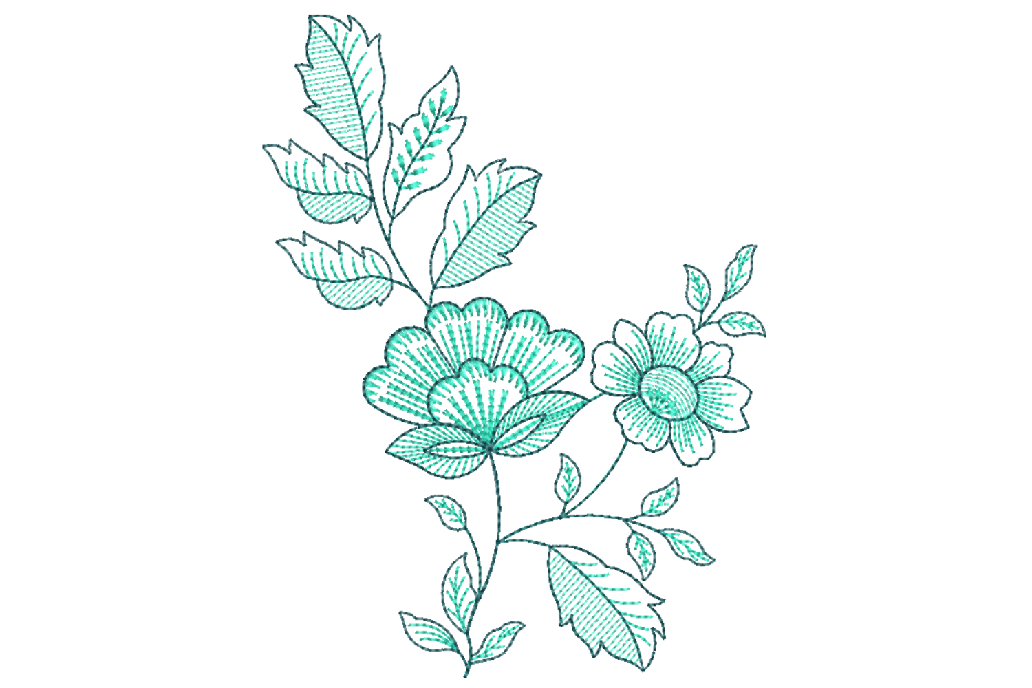 Stunning Flower Embroidery Design