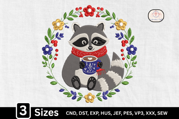 Winter Animal Coffee Raccoon