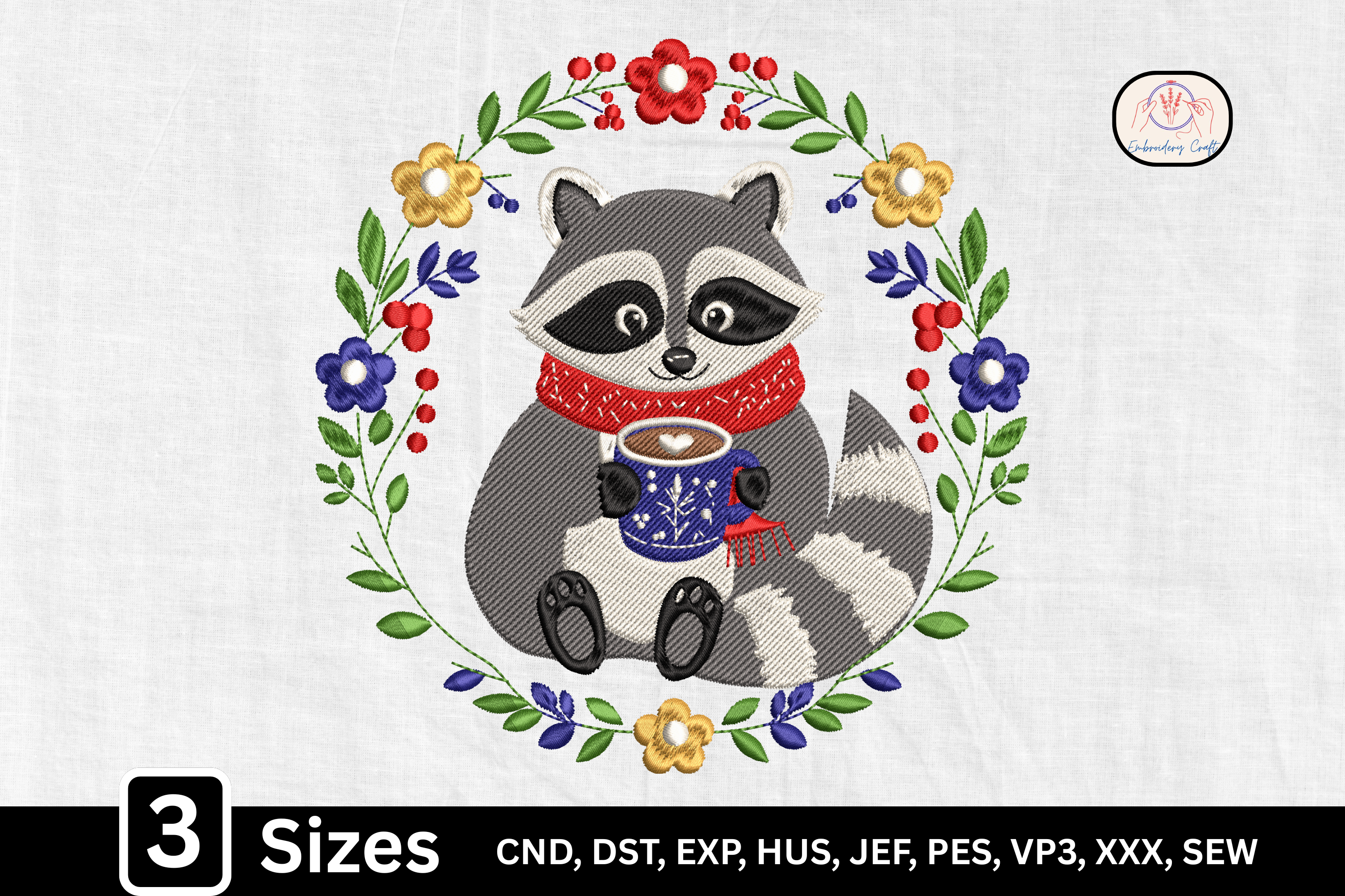 Winter Animal Coffee Raccoon